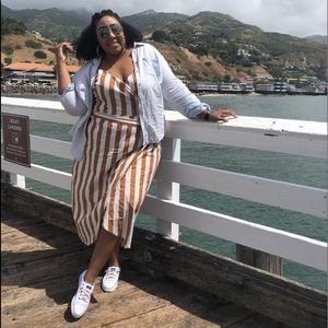 ASOS Striped Wrap Dress